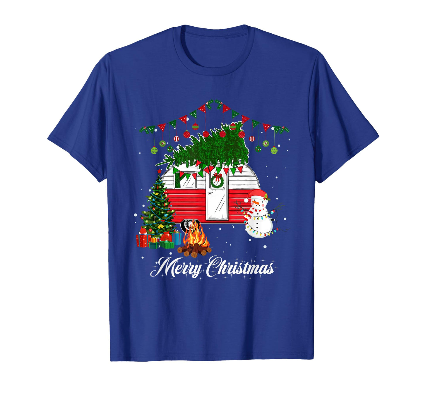 Camper Christmas Tree Matching Family Christmas Pajama T-Shirt