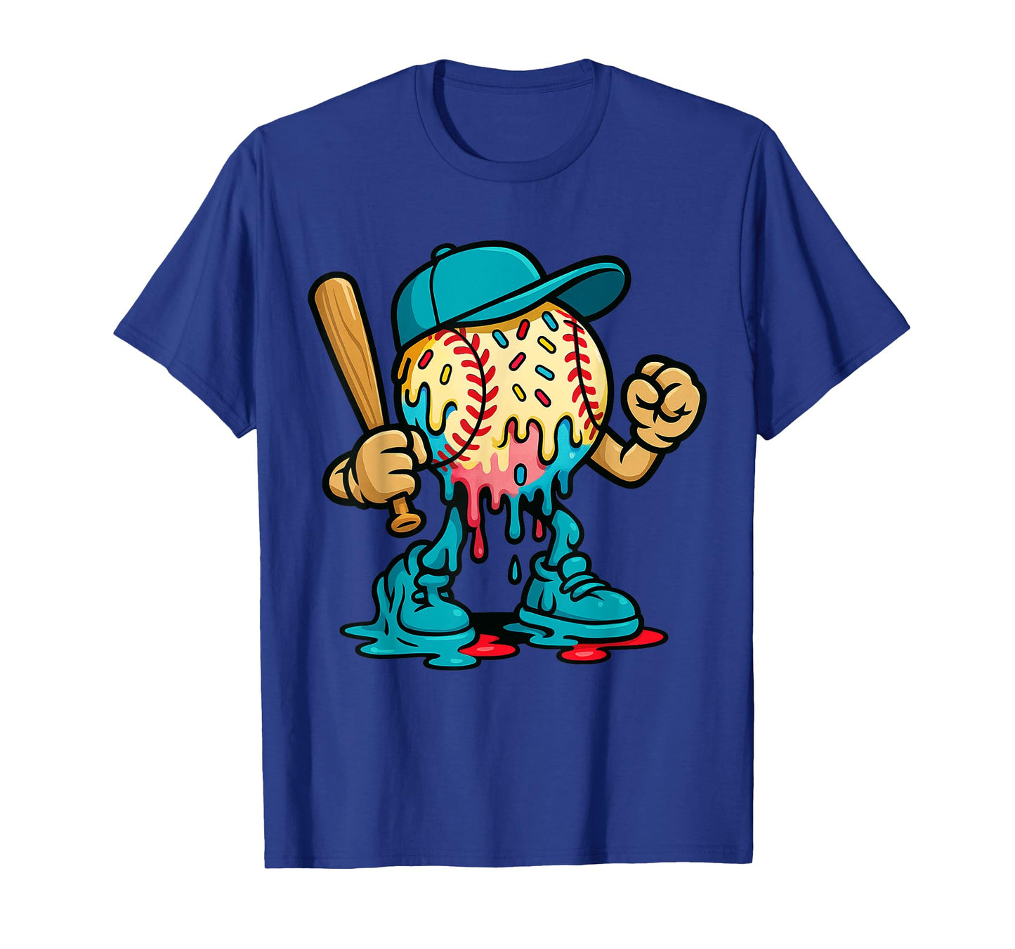 Baseball Drip for Boys Ice Cream Drip Baseball T-Shirt