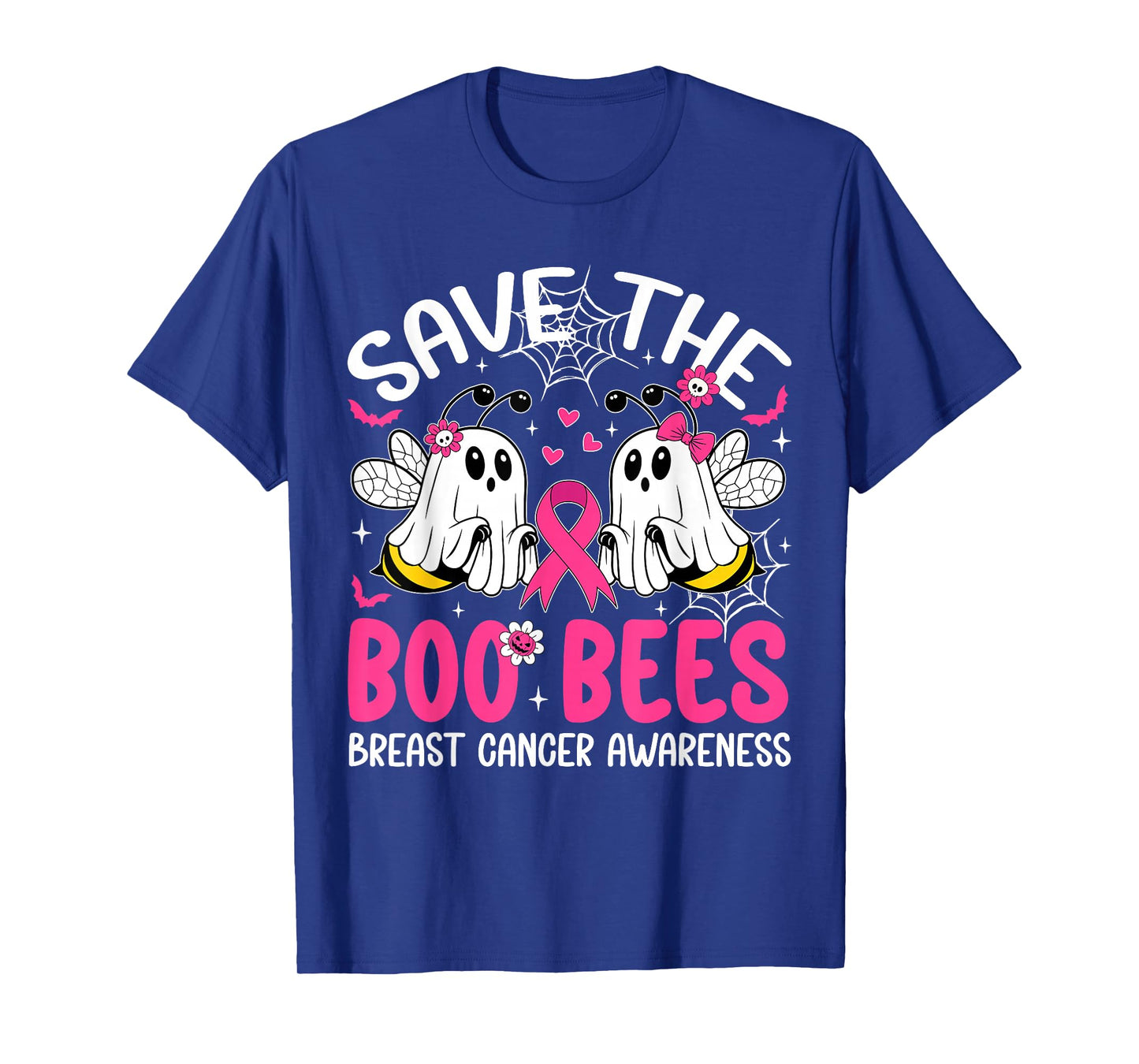 Save The Boobees Boo Bees Breast Cancer Halloween Women Girl T-Shirt