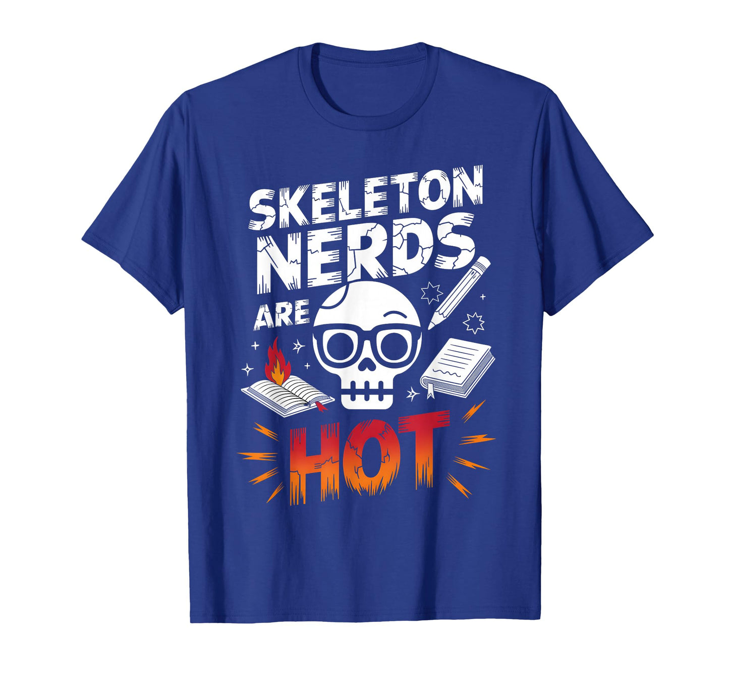 Skeleton Nerd Humor Halloween Aesthetic Nerdy Cute Vibe T-Shirt