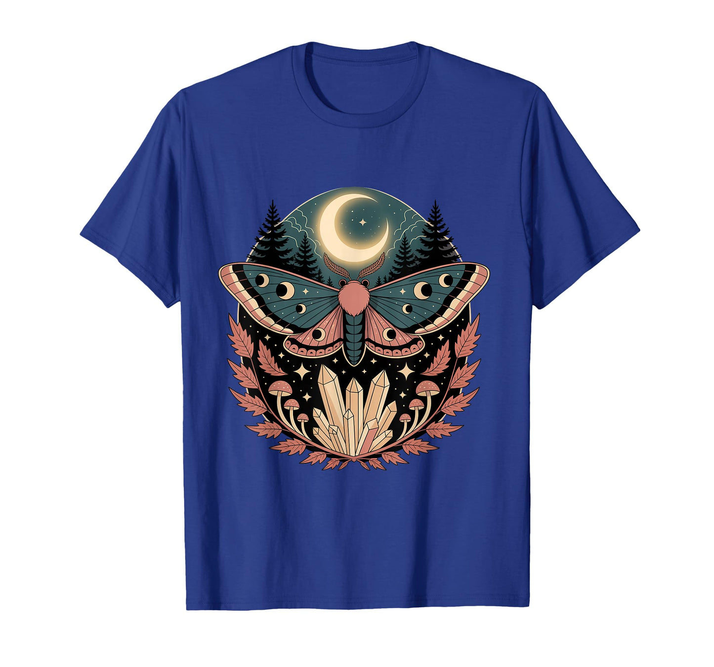 Crystal Moth Fairycore Grunge Butterfly Floral Goth T-Shirt