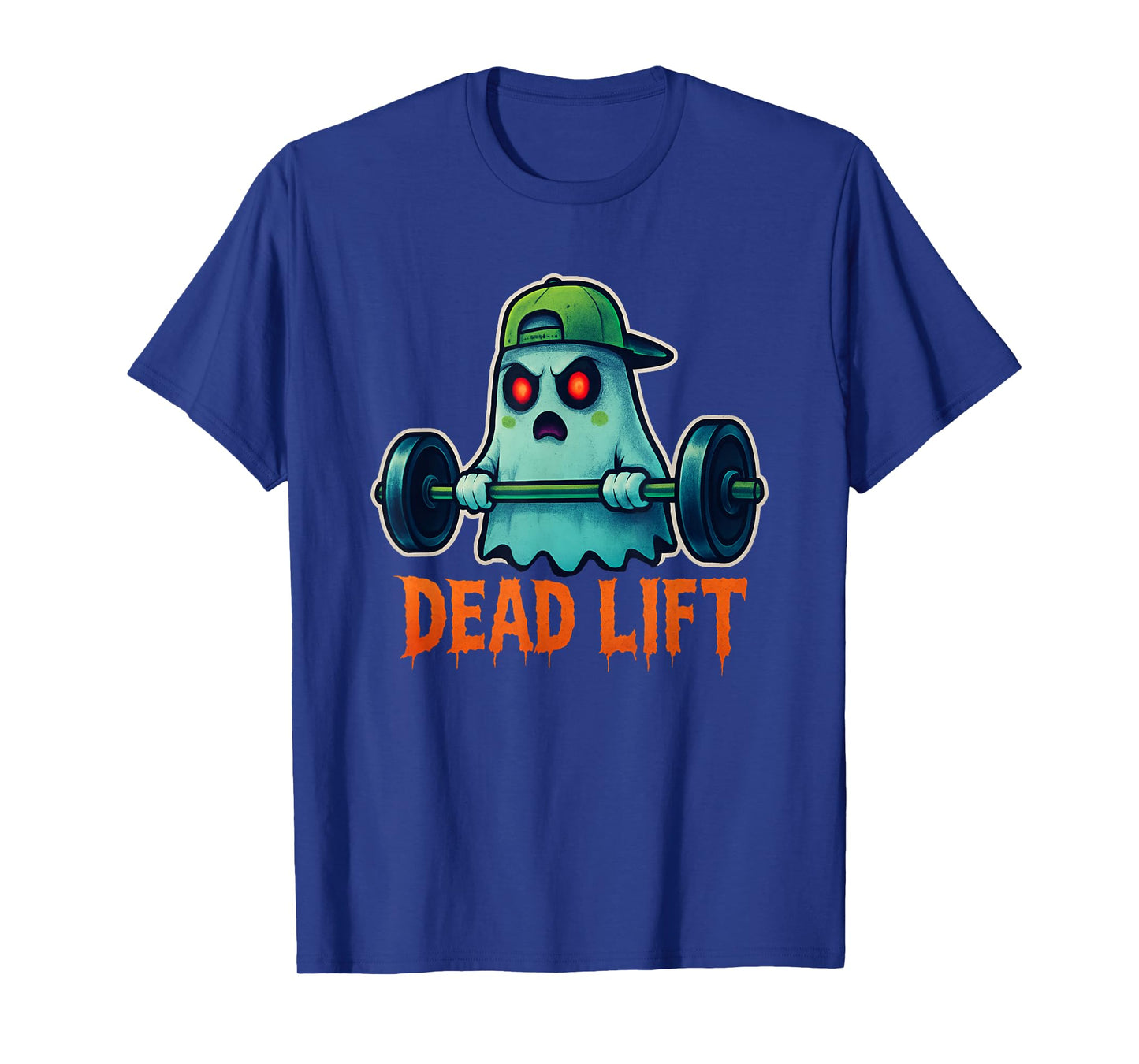 Dead Lift Funny Ghost Gym Halloween Weightlifting Pocket T-Shirt