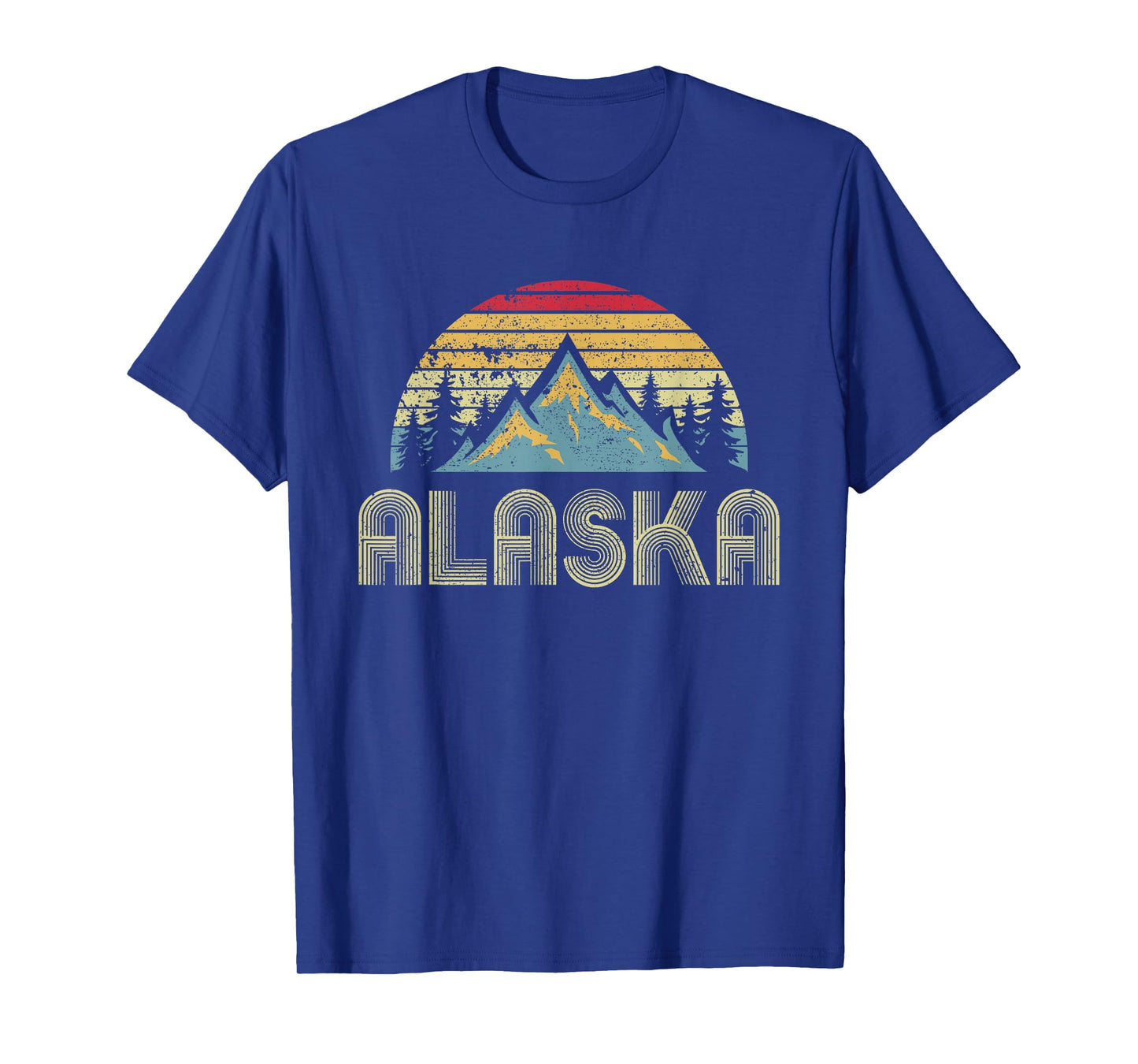 Alaska Tee - Retro Vintage Mountains Nature Hiking T Shirt T-Shirt