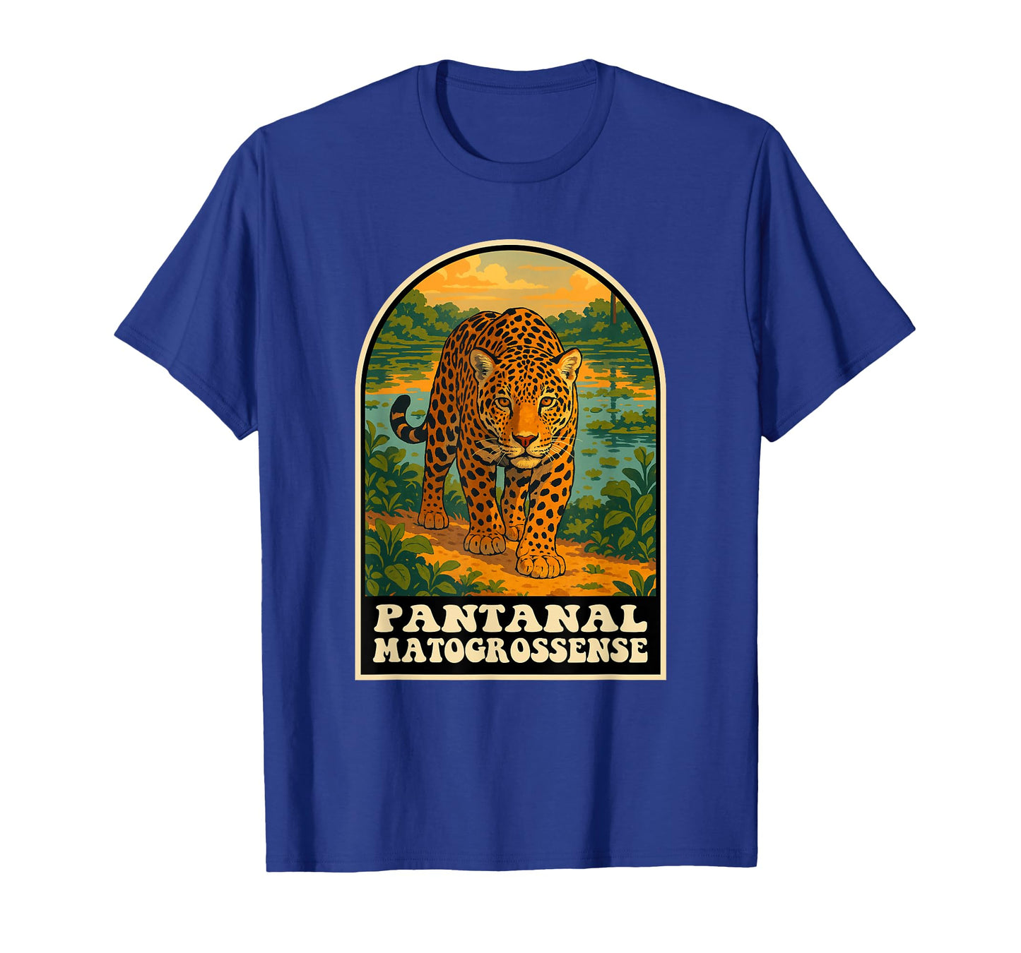 Pantanal Matogrossense Jaguar Brazil Wildlife Art T-Shirt