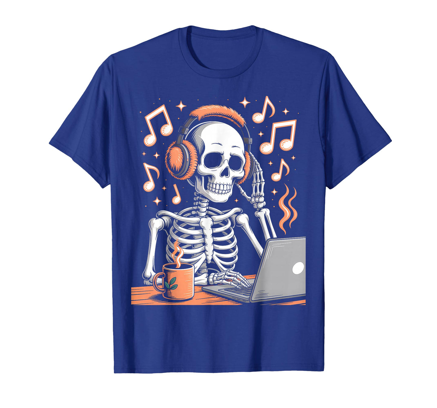 Halloween Skeleton Chilling Music Costume T-Shirt