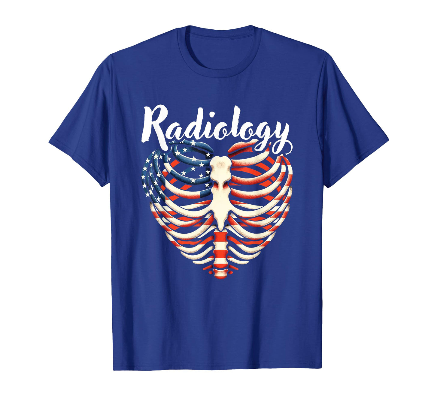 Radiology Ribcage Heart American Flag Radiologic Technology T-Shirt