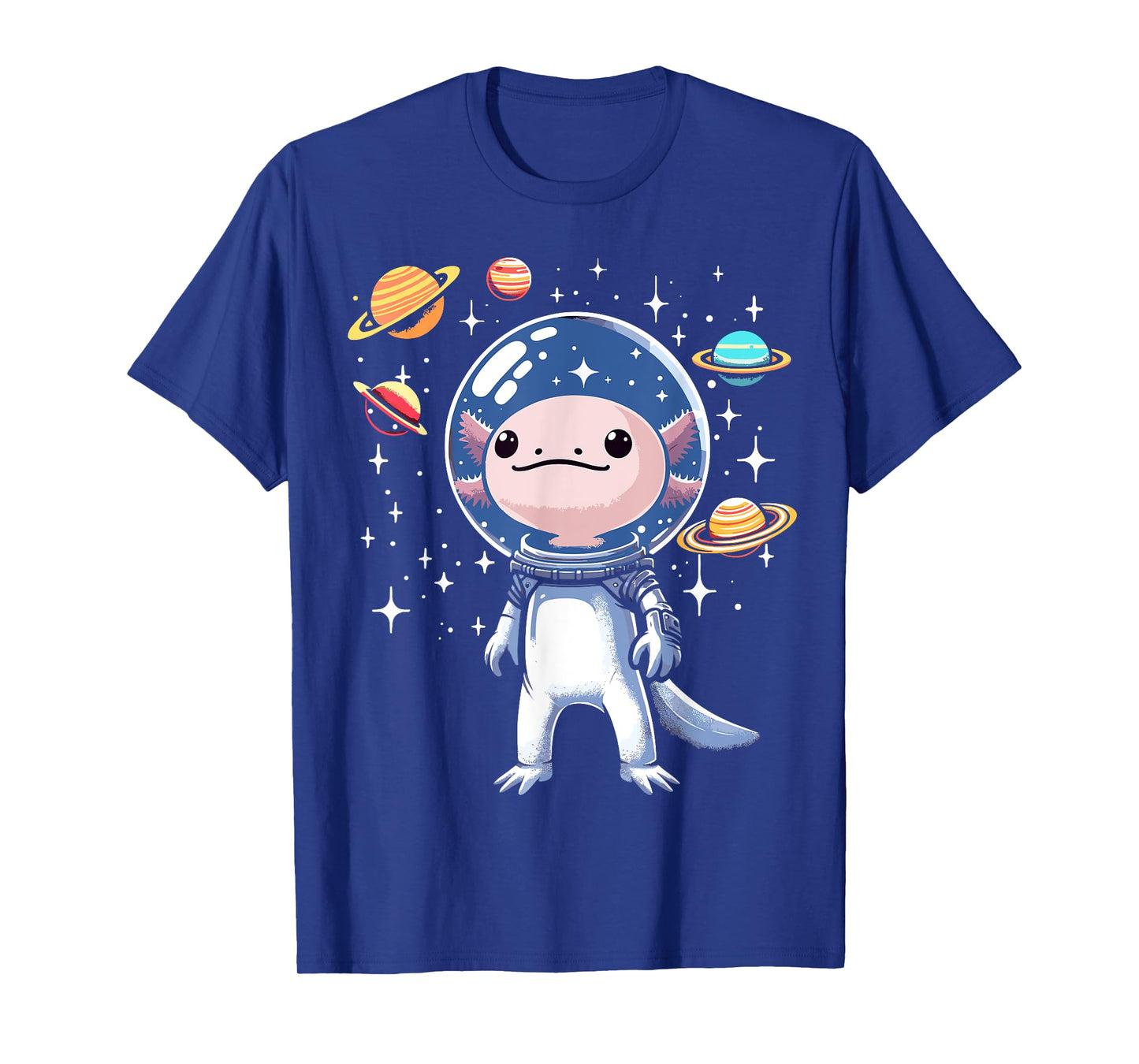 Space Axolotl Astronaut Planet Space Aesthetic Goth T-Shirt