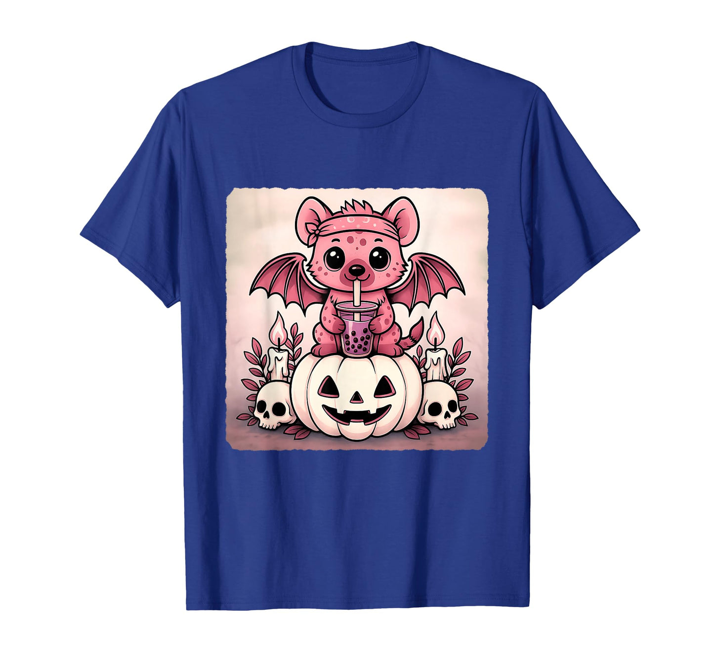 Hyena Bat Kawaii Pastel Goth Creepy Cute Skeleton T-Shirt
