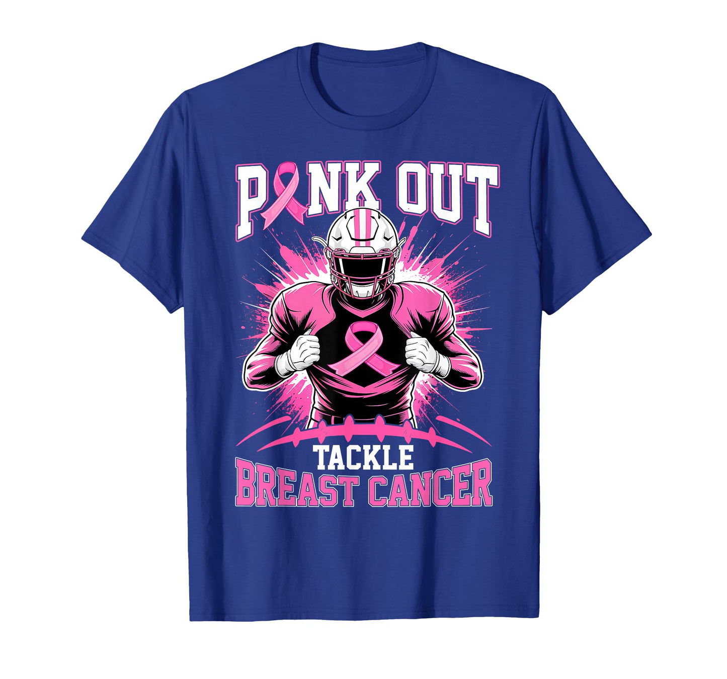 Pink Out Tackle Breast Cancer Awareness American Football T-Shirt