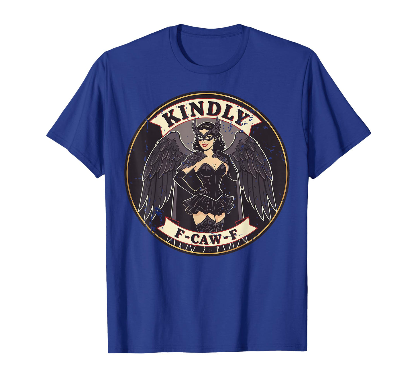 Kindly F-Caw-F Crow Raven Pinup Girl T-Shirt