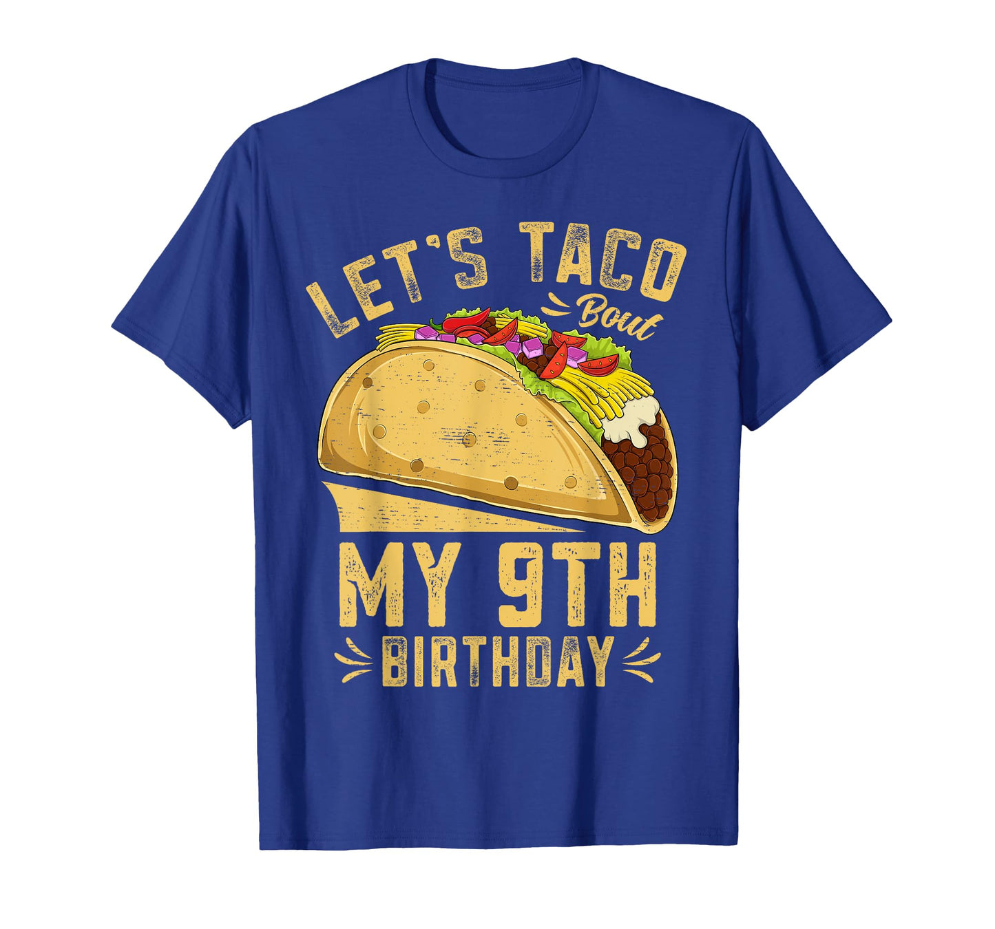 9 Year Old Funny Taco 9th Birthday Boys Girls Kids T-Shirt