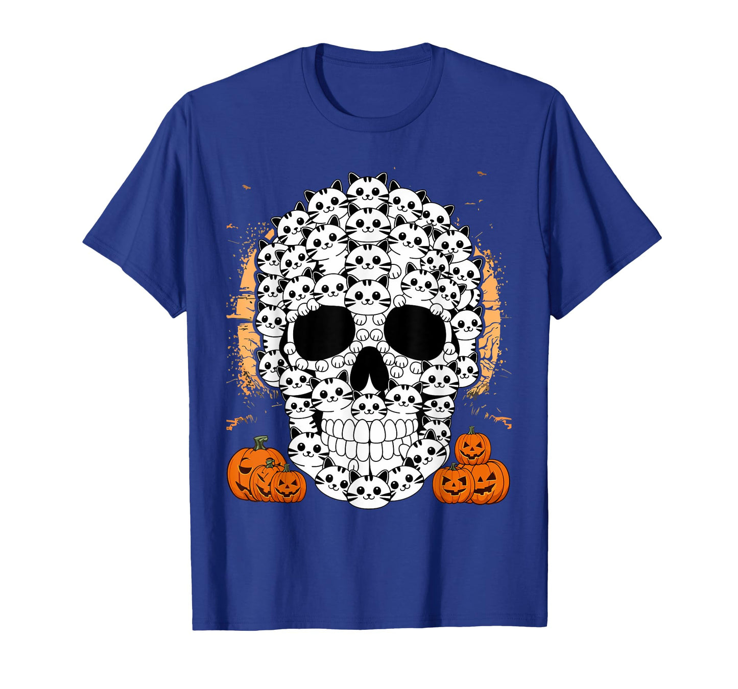 Skull Kitty Skeleton Halloween Costume Cat Lover T-Shirt