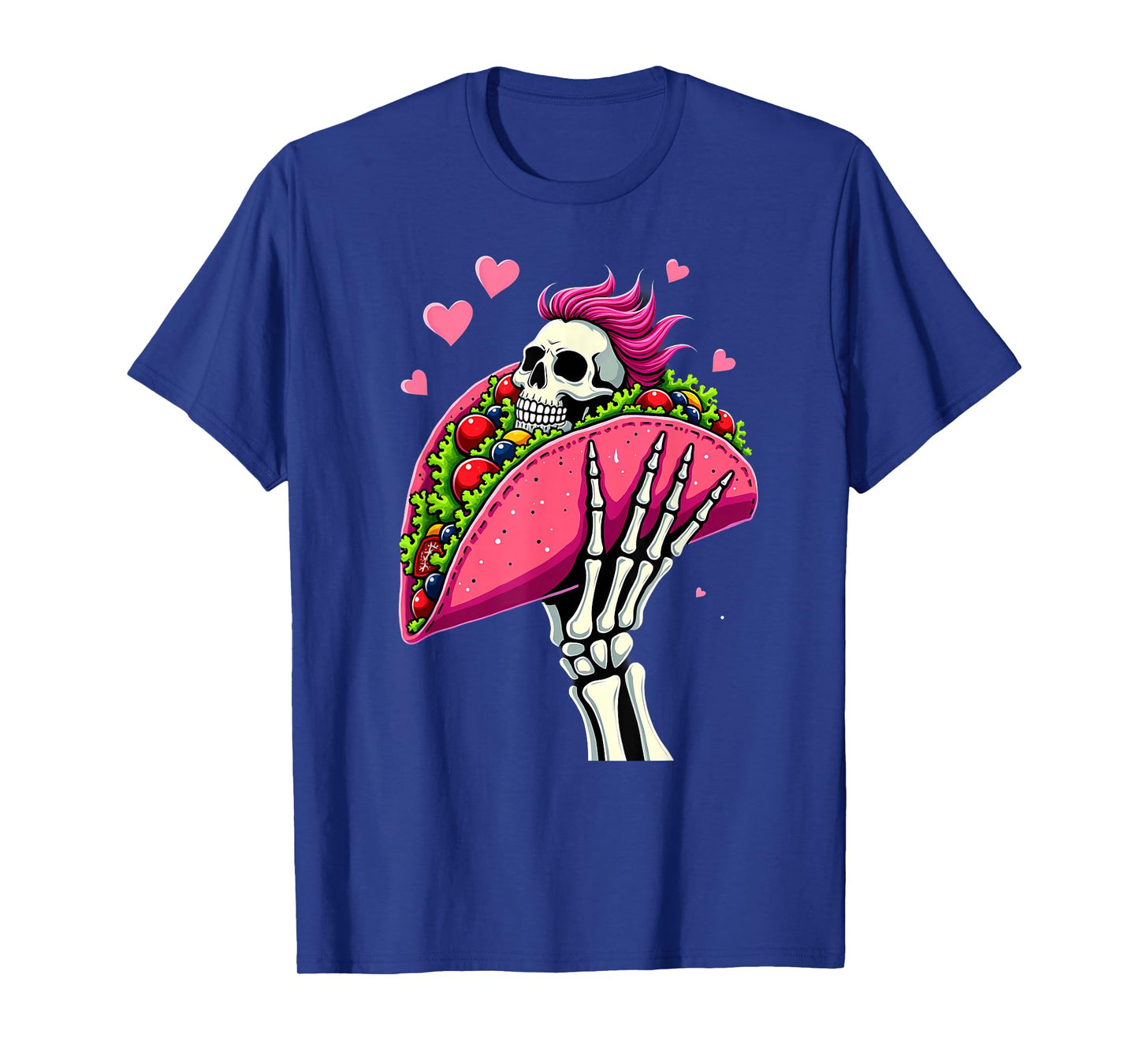 Creepy Skeleton Hand Holding A Taco Halloween T-Shirt