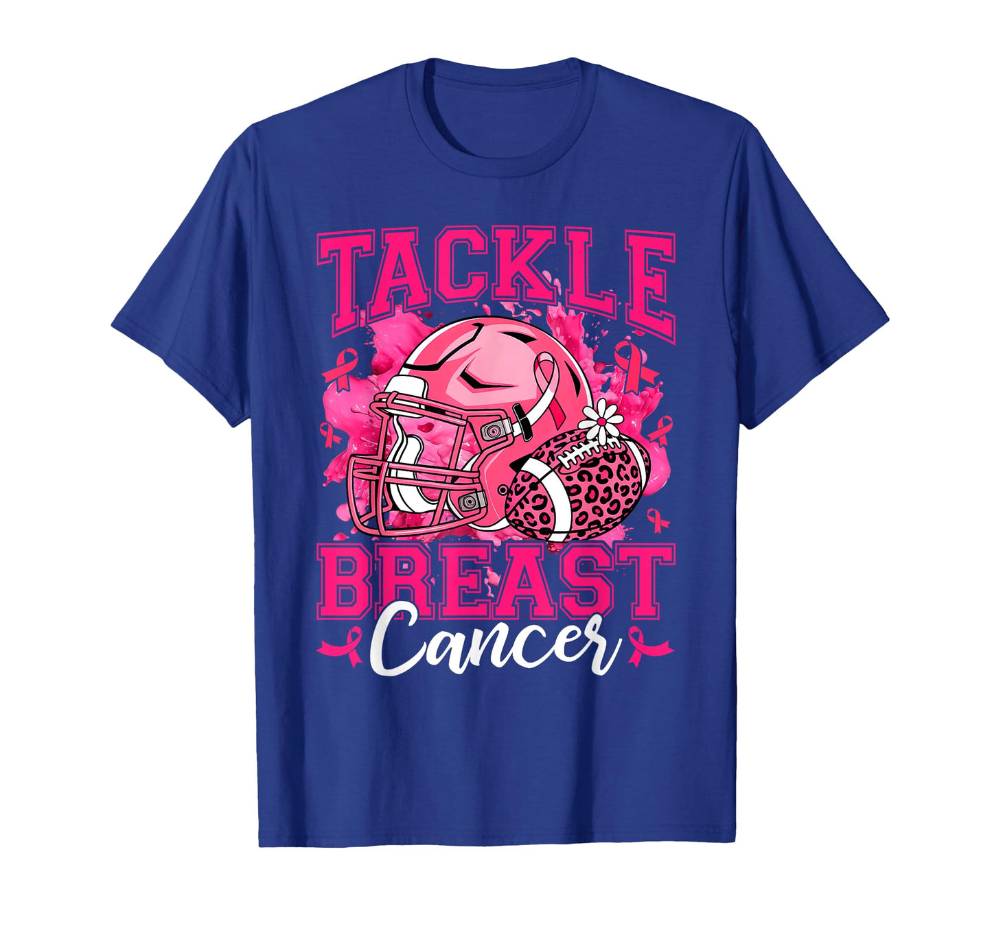 Football Tackle Breast Cancer Awareness Men Boy Kids T-Shirt