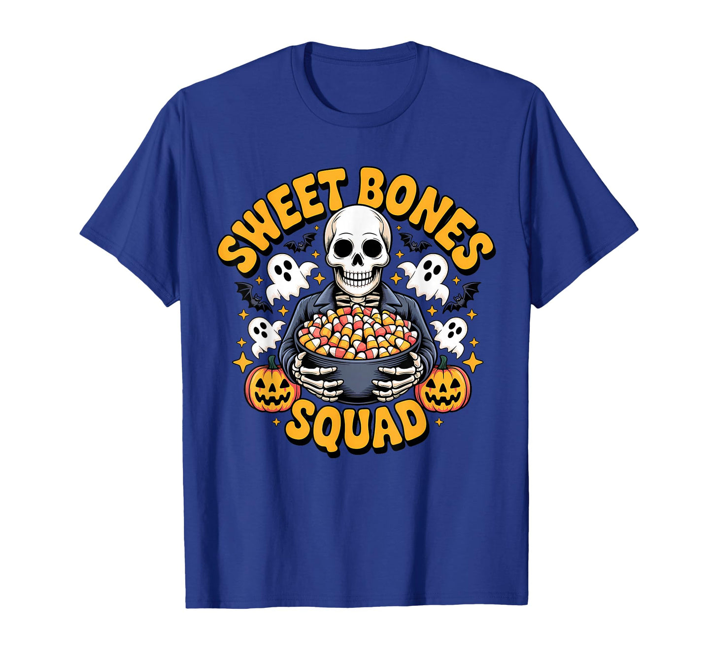 Funny Skeleton Sweet Bones Squad Halloween Candy Crew T-Shirt
