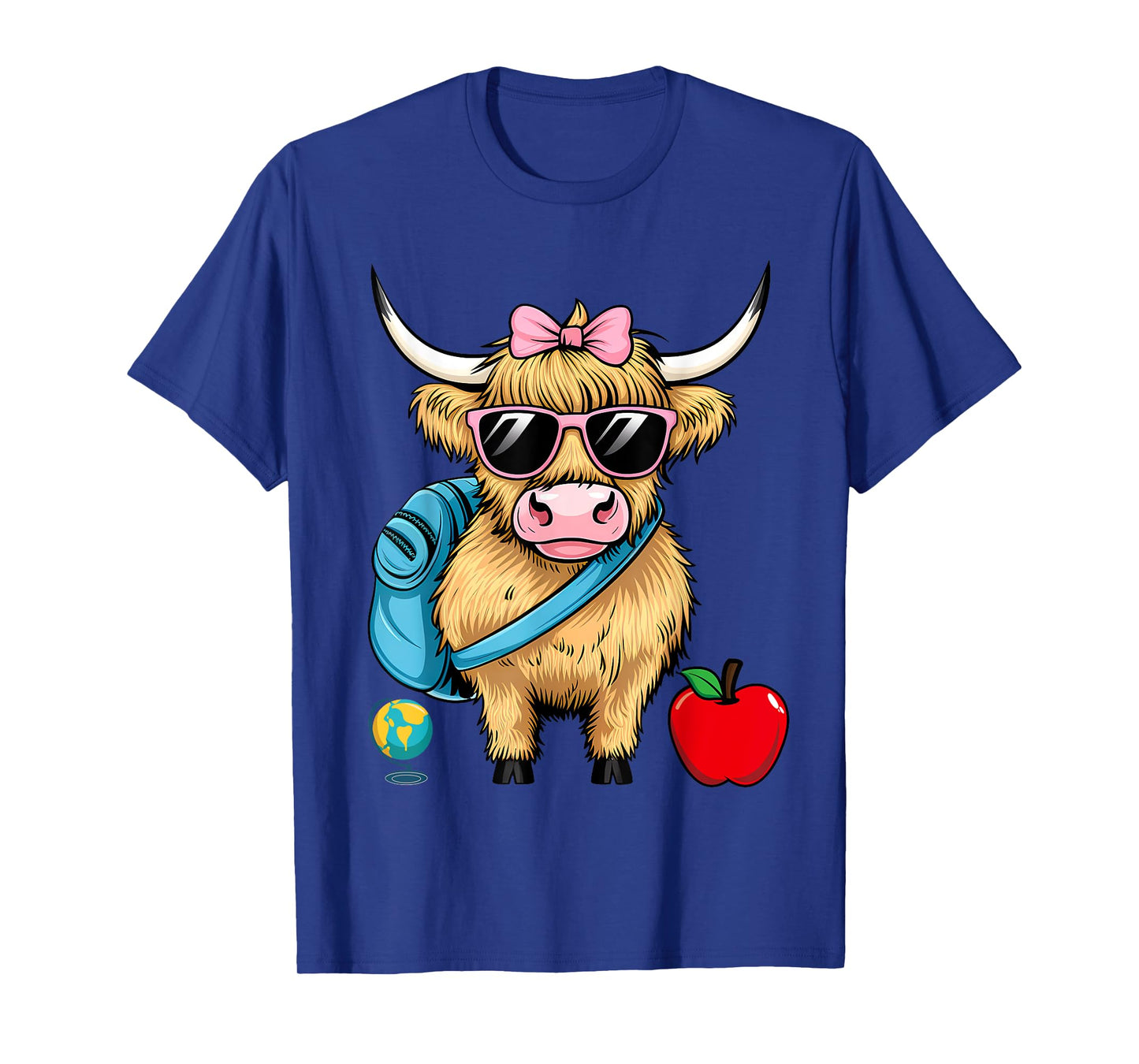 Highland Cow Teacher Back to School Cute Cow Farm Western T-Shirt