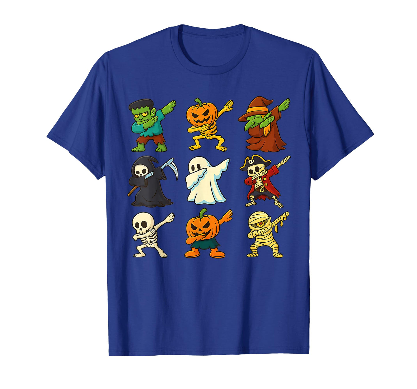 Dabbing Halloween Skeleton Pumpkin Ghost Scary Vampire T-Shirt