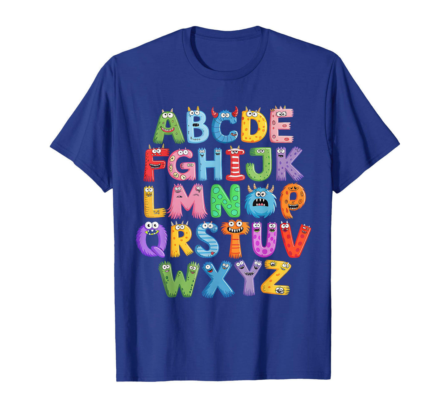 Monster ABC Cute Alphabet Halloween Teacher Costume Kids T-Shirt