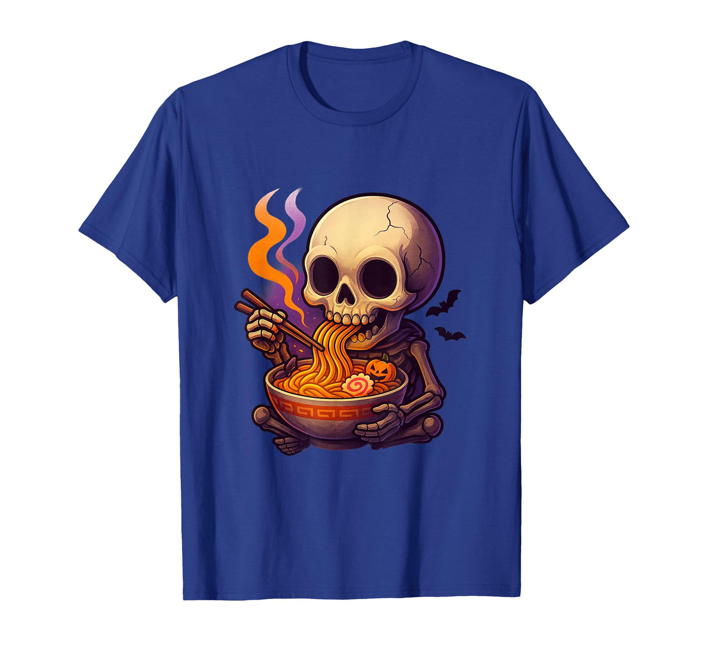 Halloween Skeleton with Glowing Ramen Bowl T-Shirt