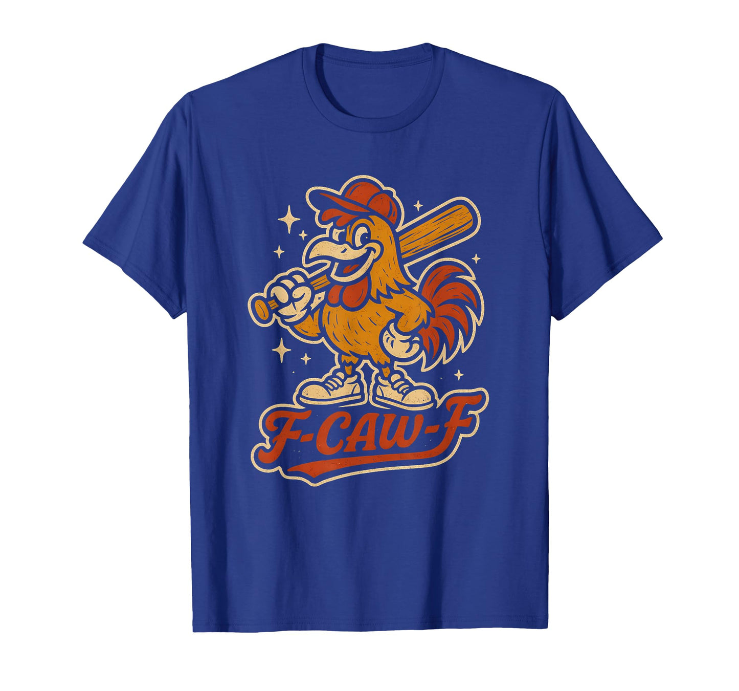 Baseball F Caw F Rooster Funny Chicken Fcawf Bird Fawk Off T-Shirt
