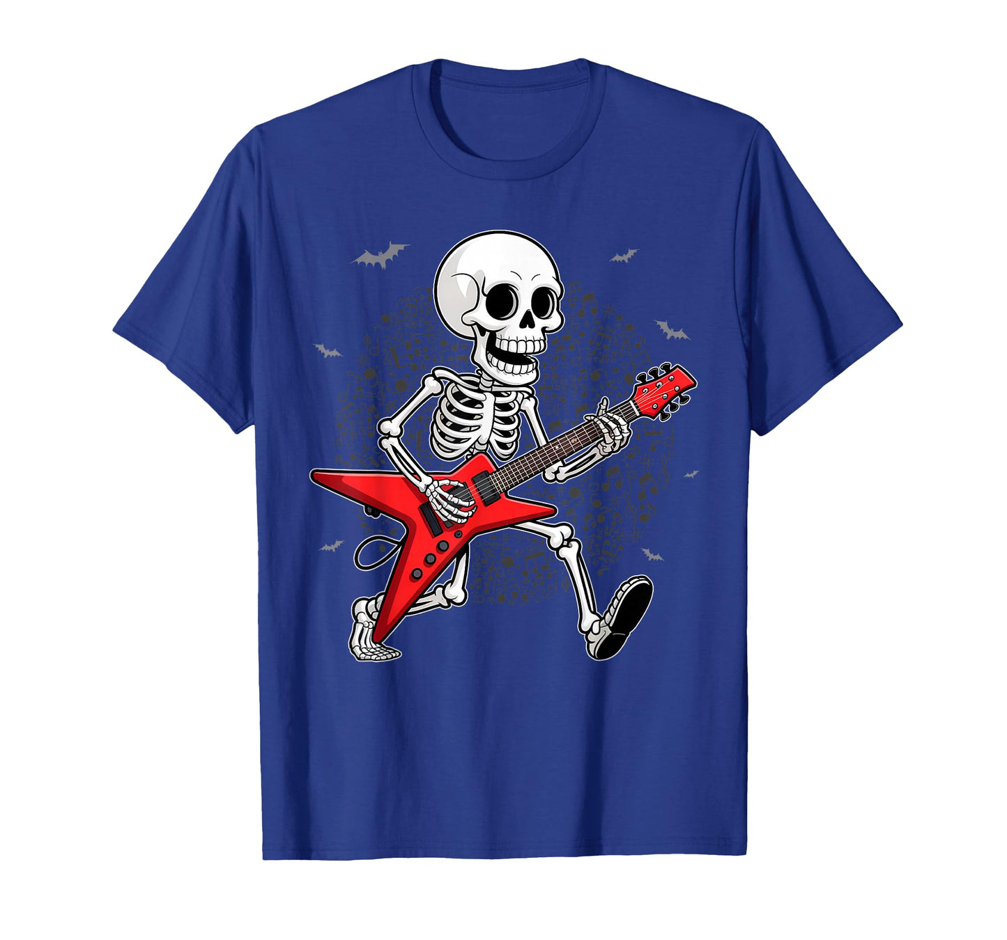 Skeleton Playing Guitar Halloween T-Shirt