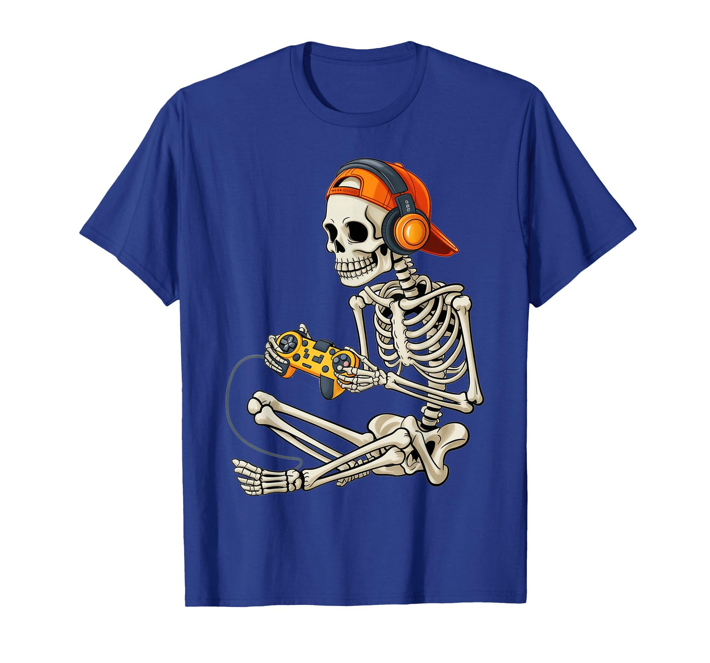 Halloween Skeleton Gamer Video Gaming Girls Boys Men Kids T-Shirt