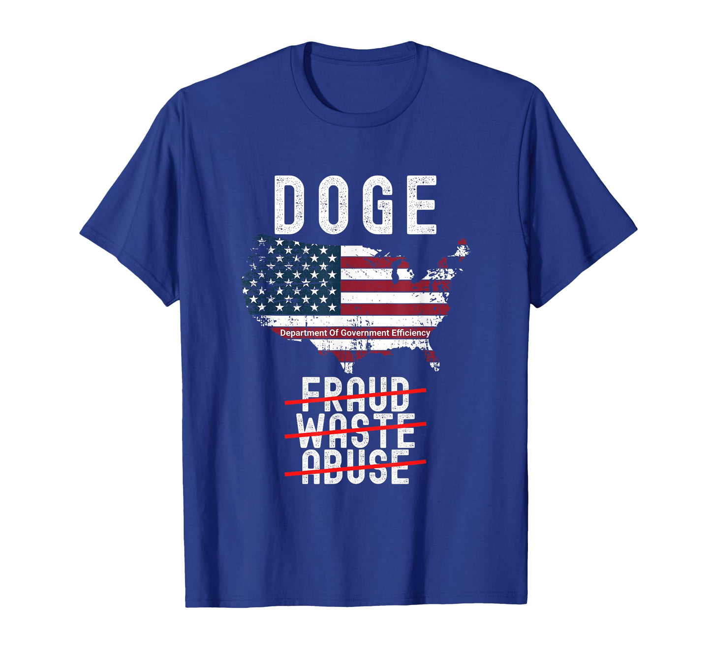 DOGE, D.O.G.E., Department Of Government Efficiency, US Flag T-Shirt