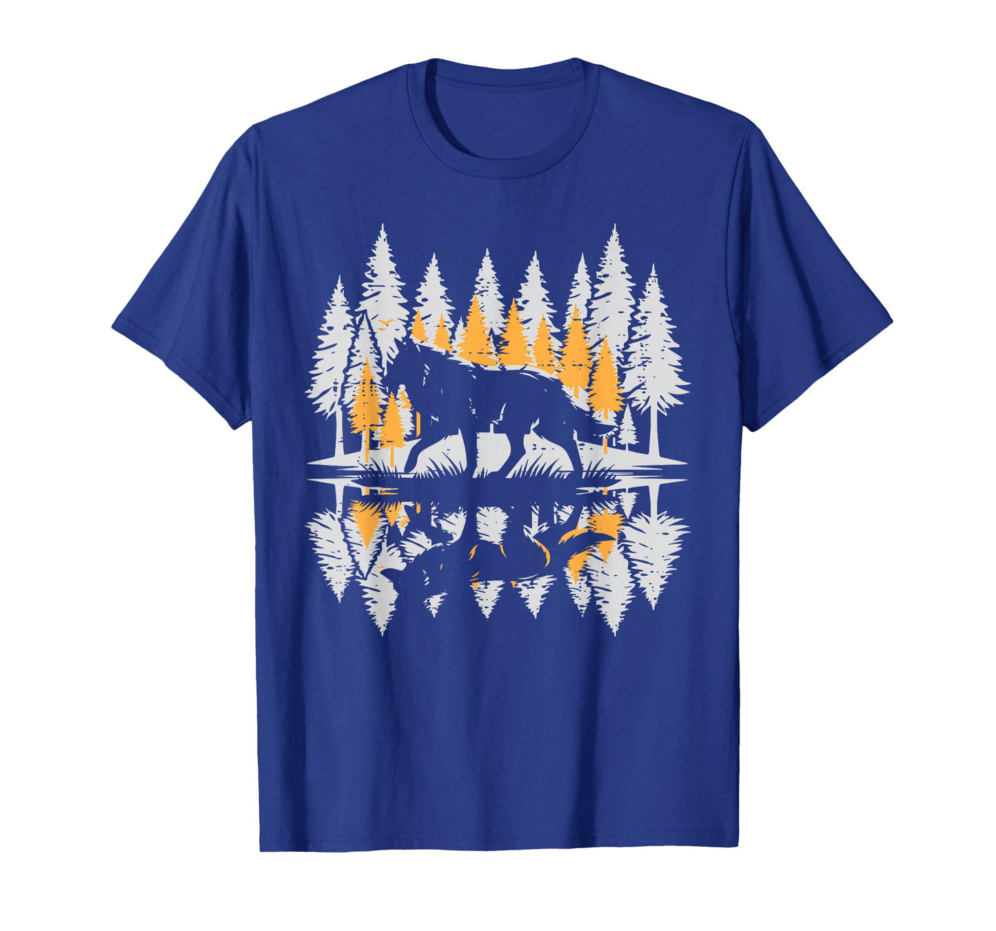 Wolf Silhouette Pine Trees Vintage Lone Alpha Women Men Kids T-Shirt