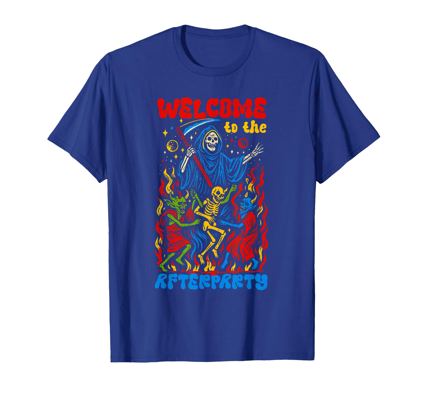 Welcome to The Afterparty Grim Reaper Funny Gothic Death T-Shirt