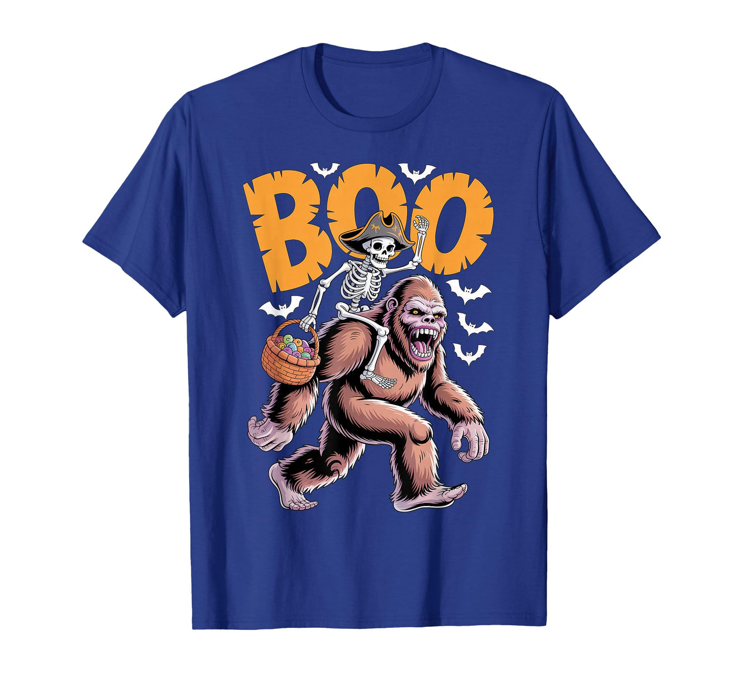 Spooky Bigfoot Costume on Boo Bigfoot Halloween T-Shirt