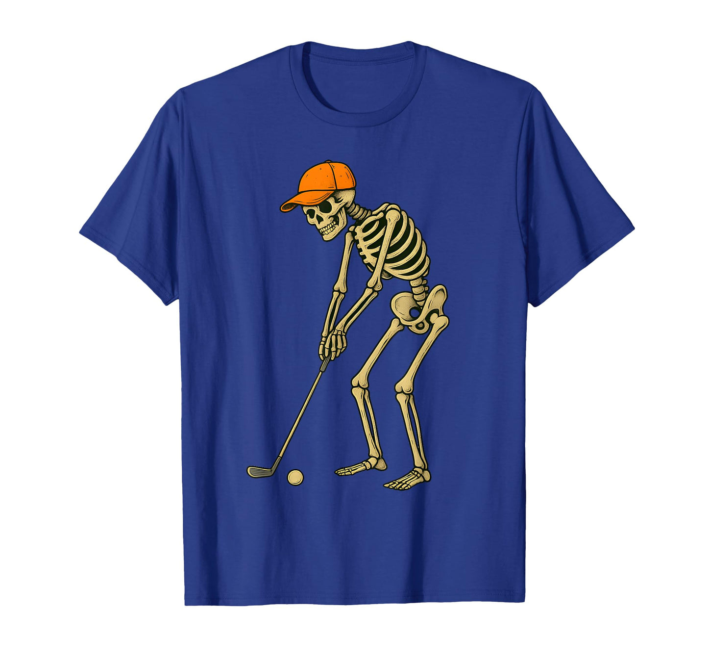 Skeleton Golf Halloween Golfer Golf Player Funny Men Dad T-Shirt