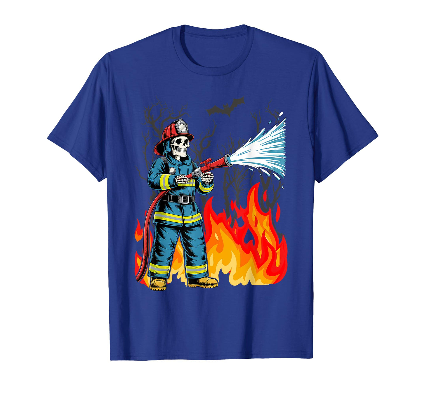 Halloween Skeleton Firefighter T-Shirt