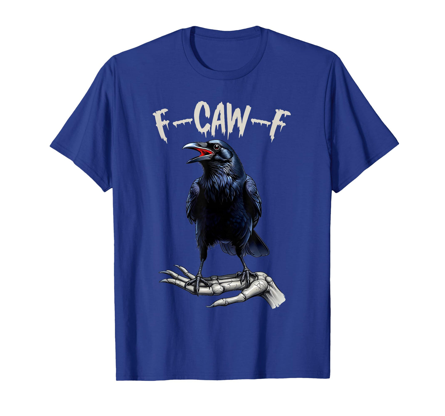Black Crow, F-Caw-F Funny Black Bird Moon Gothic Adult Humor T-Shirt