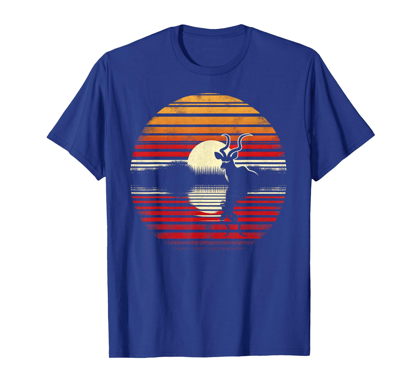 Kudu Sunset Retro Style Safari Vintage 70s T-Shirt