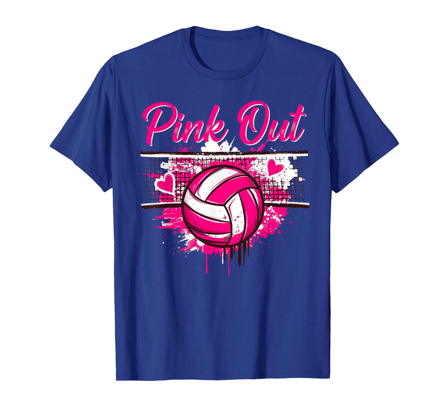Pink Out Volleyball Mom Girls Player Breast Cancer Awareness T-Shirt