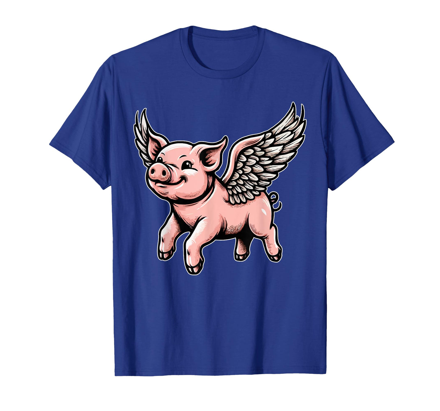 Flying Pig with Wings Dreamers Delight Pig Lovers Funny T-Shirt