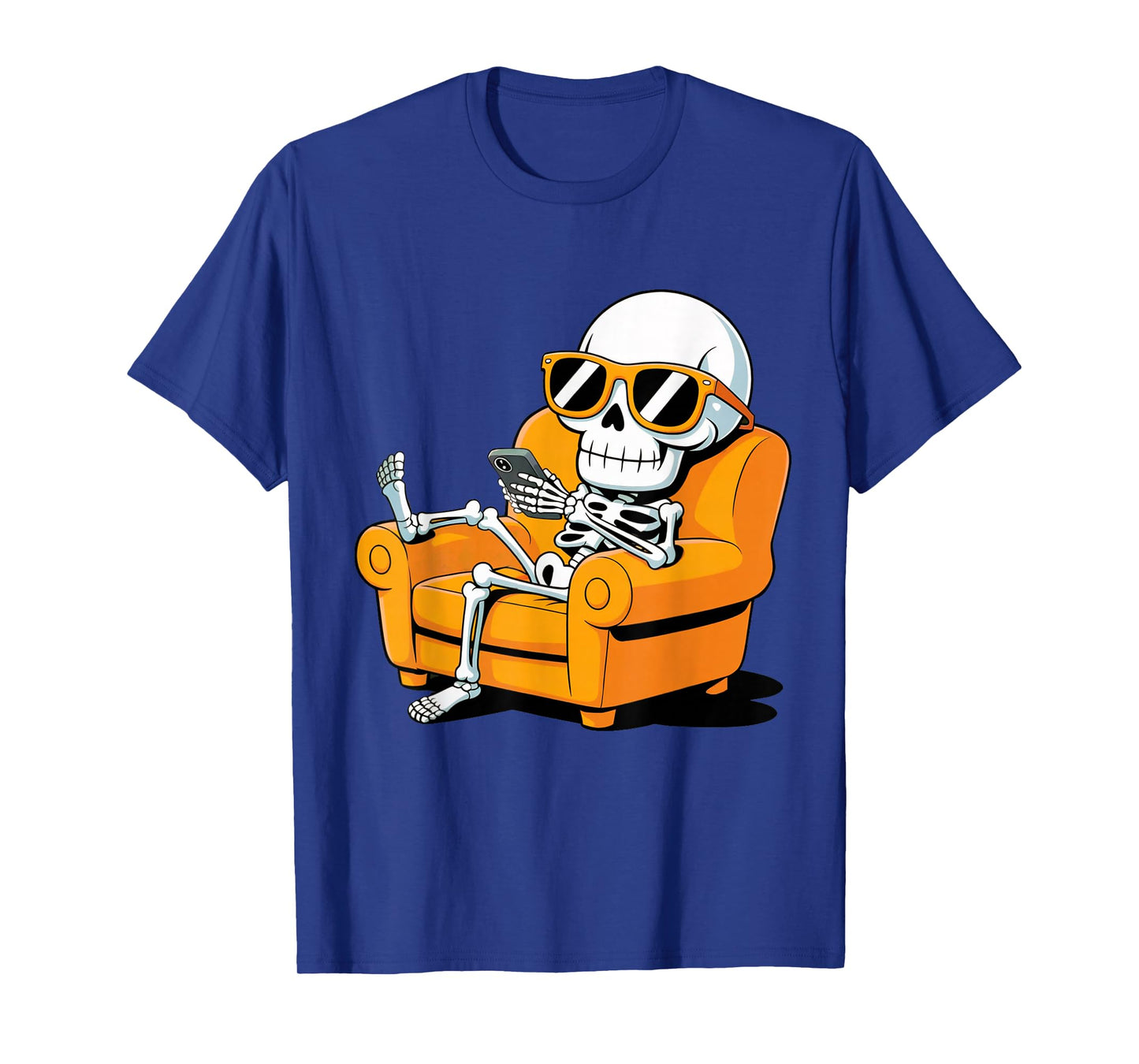 Halloween Skeleton Funny Smartphone Teens Boys Kids T-Shirt
