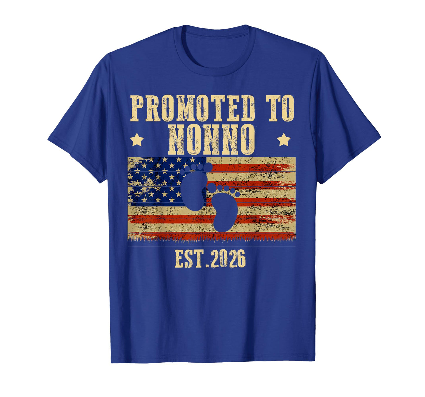 Promoted To NONNO 2026 Baby Shower USA American Flag T-Shirt