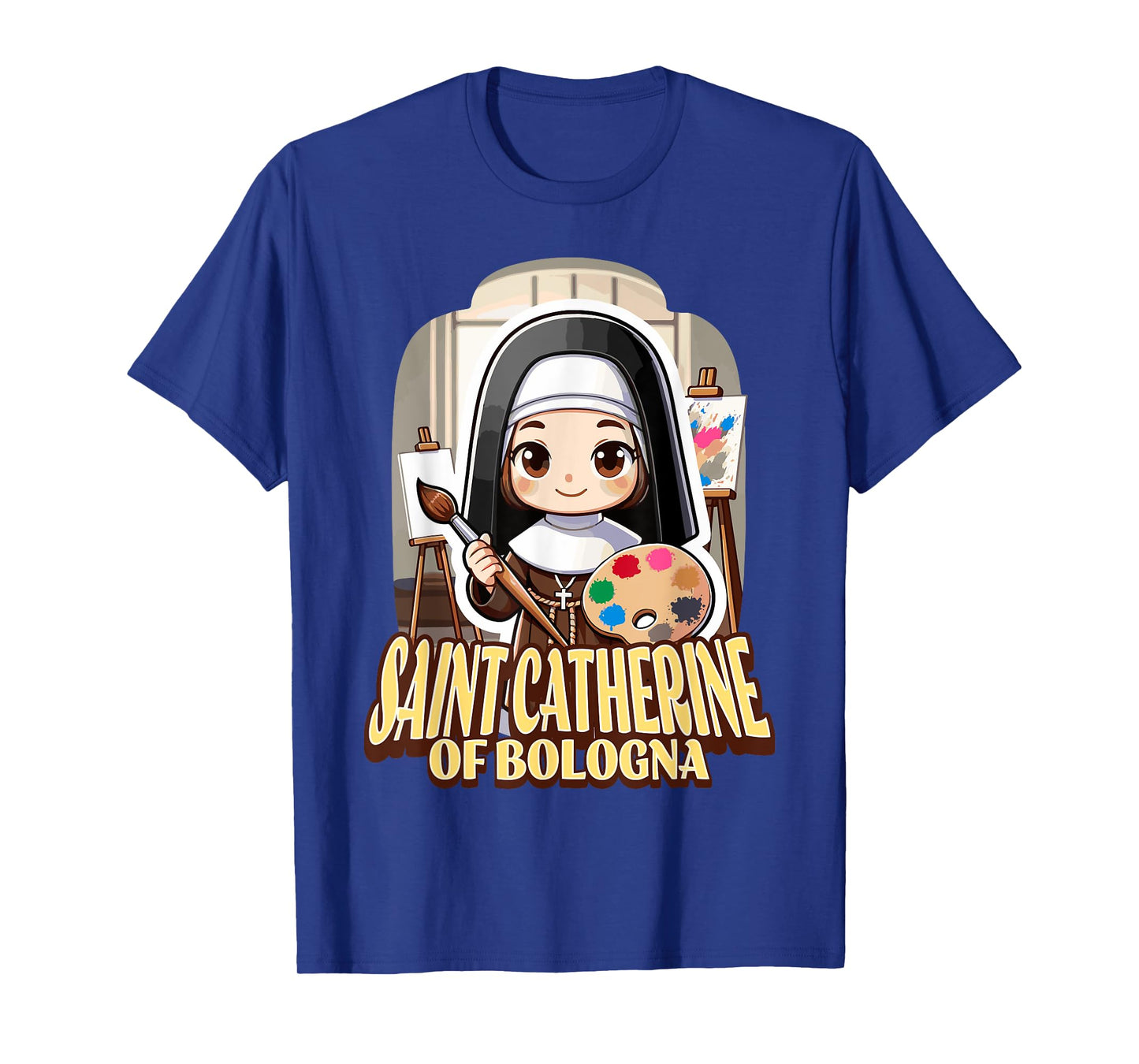 St Catherine of Bologna Patron Saint of Artists Catholic Art T-Shirt