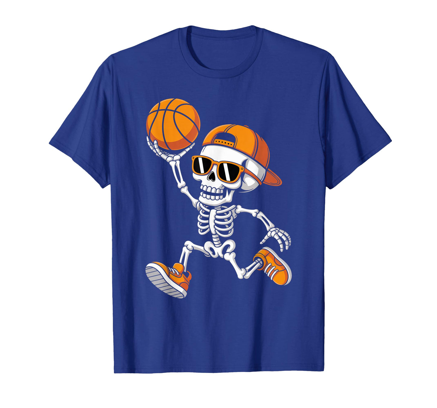 Skeleton Basketball Halloween Costume Boys Men Funny Sport T-Shirt