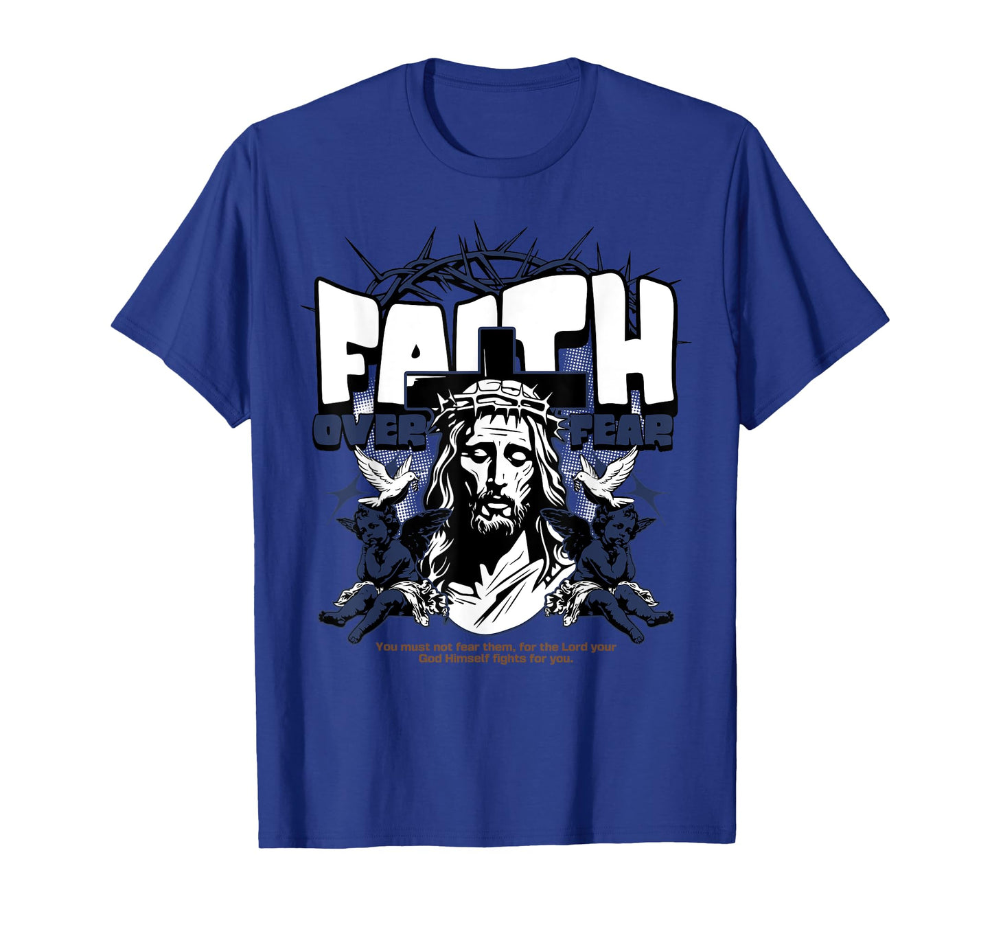 Faith Over Fear Midnight Navy 13s Matching Tee For Men Women T-Shirt