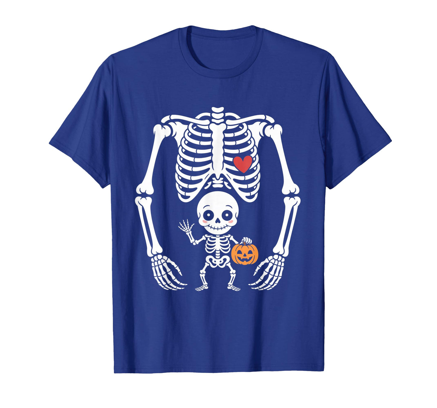 Pregnancy Reveal Skeleton Baby First Halloween and Everyday T-Shirt