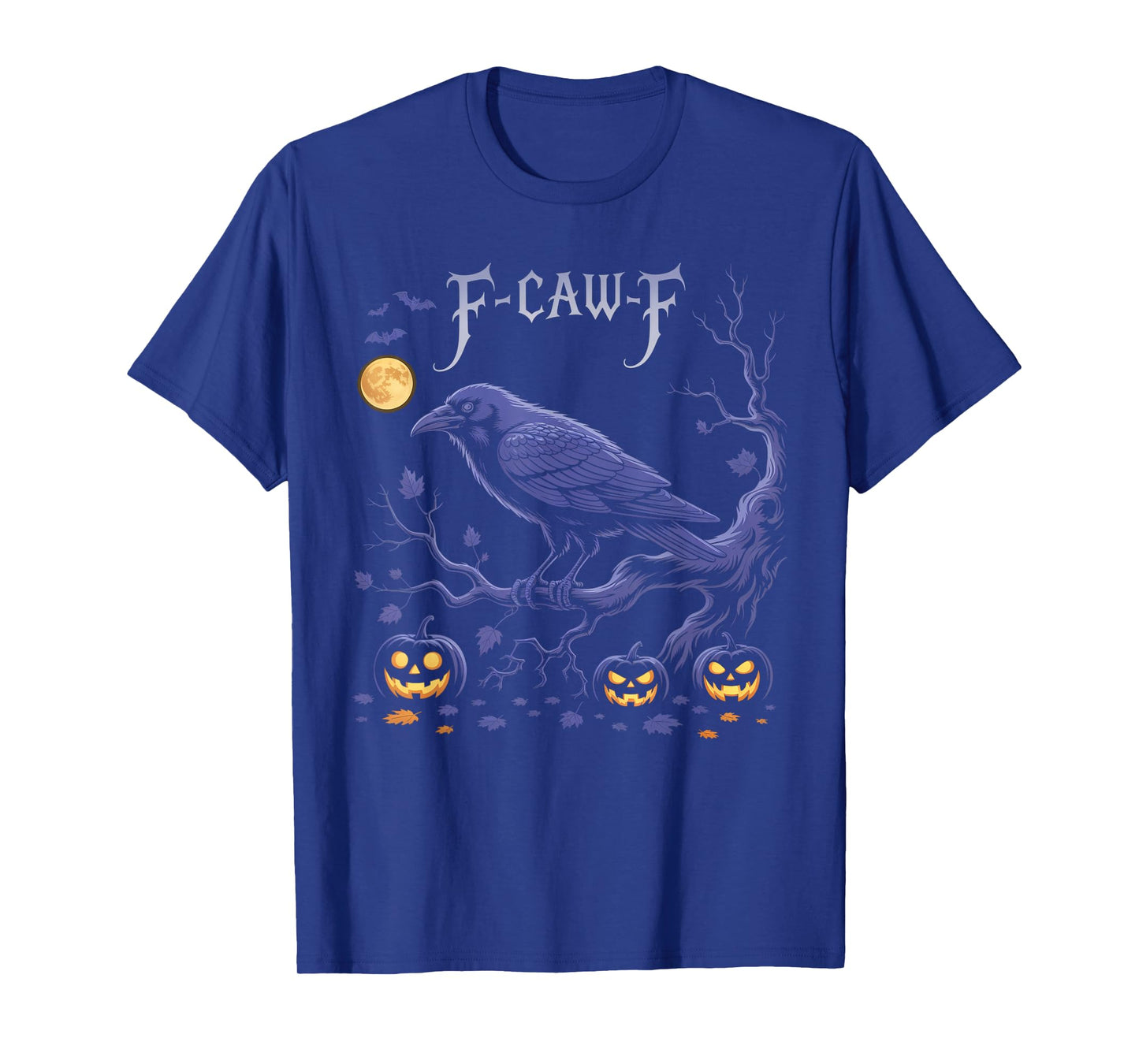 Black Crow, F-Caw-F Funny Black Bird Moon Gothic Adult Humor T-Shirt