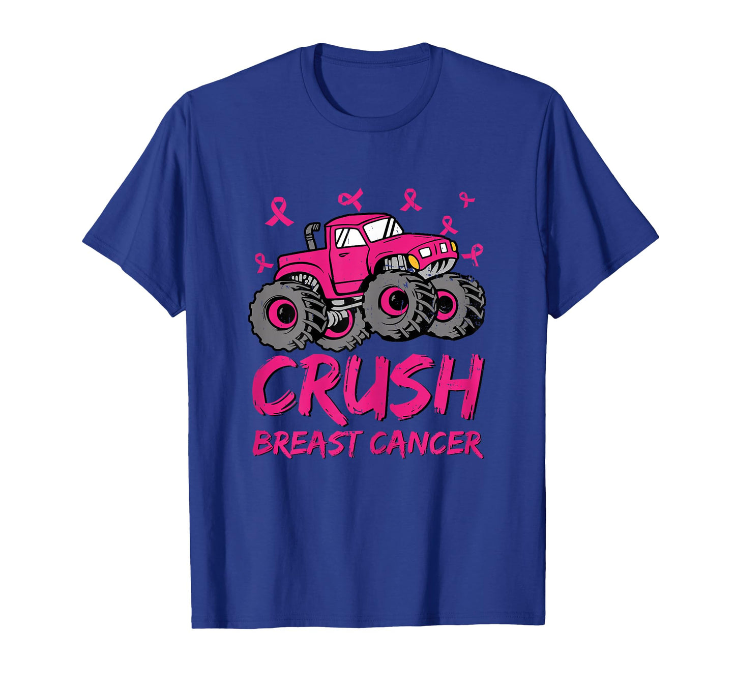 Crush Breast Cancer Awareness Monster Truck Toddler Kid Boys T-Shirt
