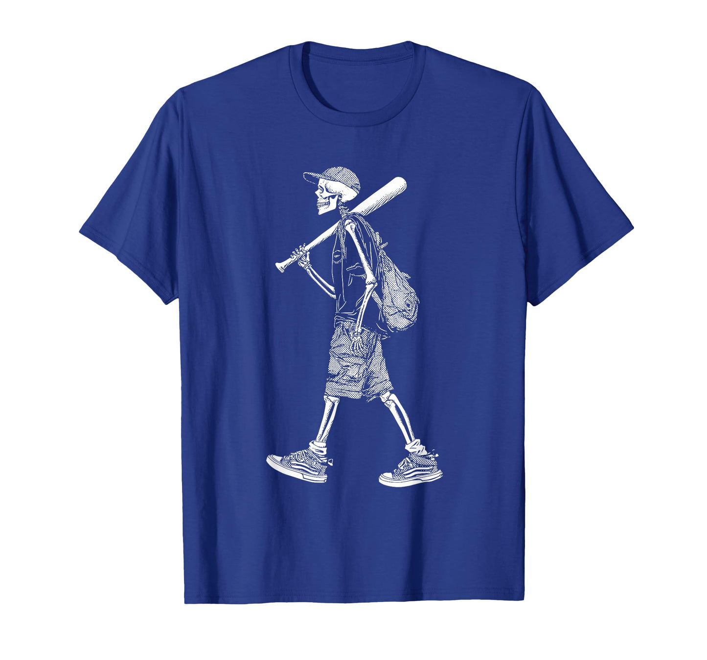 Skeleton Baseball Halloween Graphic Creepy Spooky T-Shirt