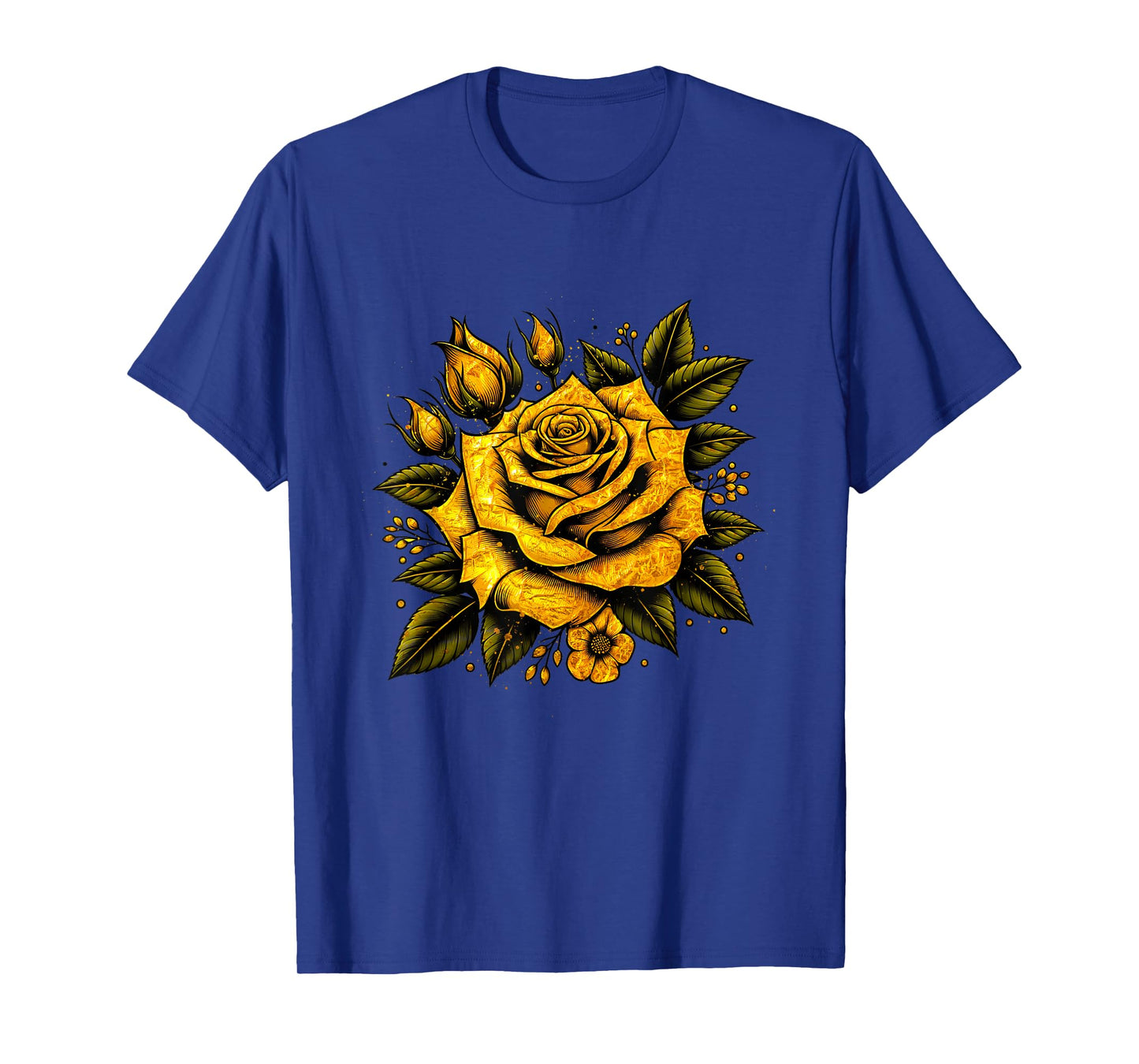 Yellow Rose Flower In Full Bloom Gardener Botanist Flowers T-Shirt