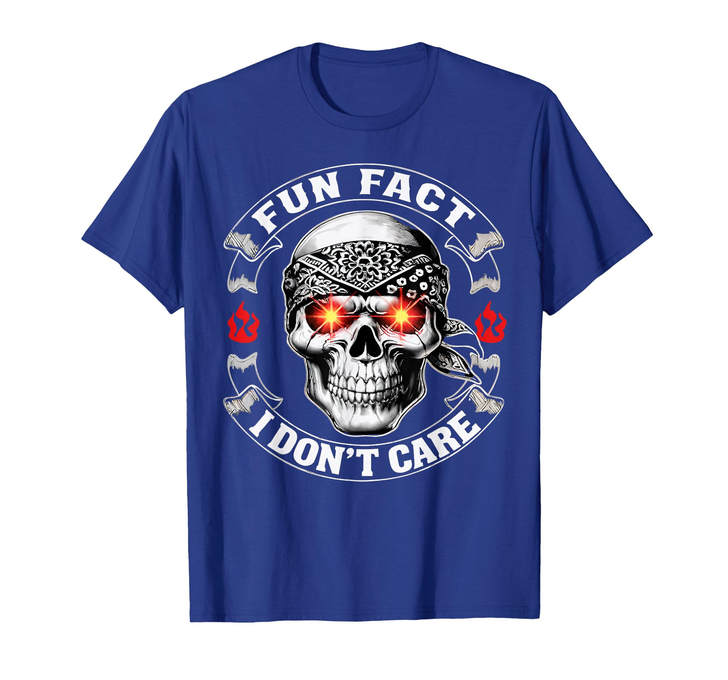 Fun Fact I Don't Care Funny Skeleton Sarcastic T-Shirt