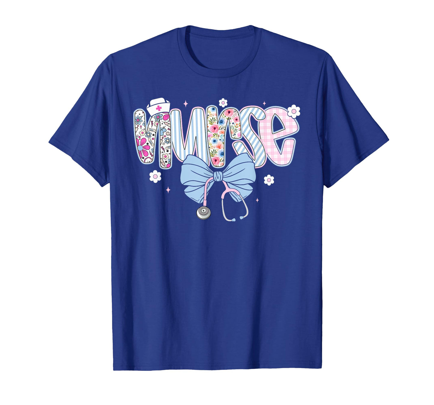 Coquette Nurse Preppy Floral Nurse Back to School T-Shirt