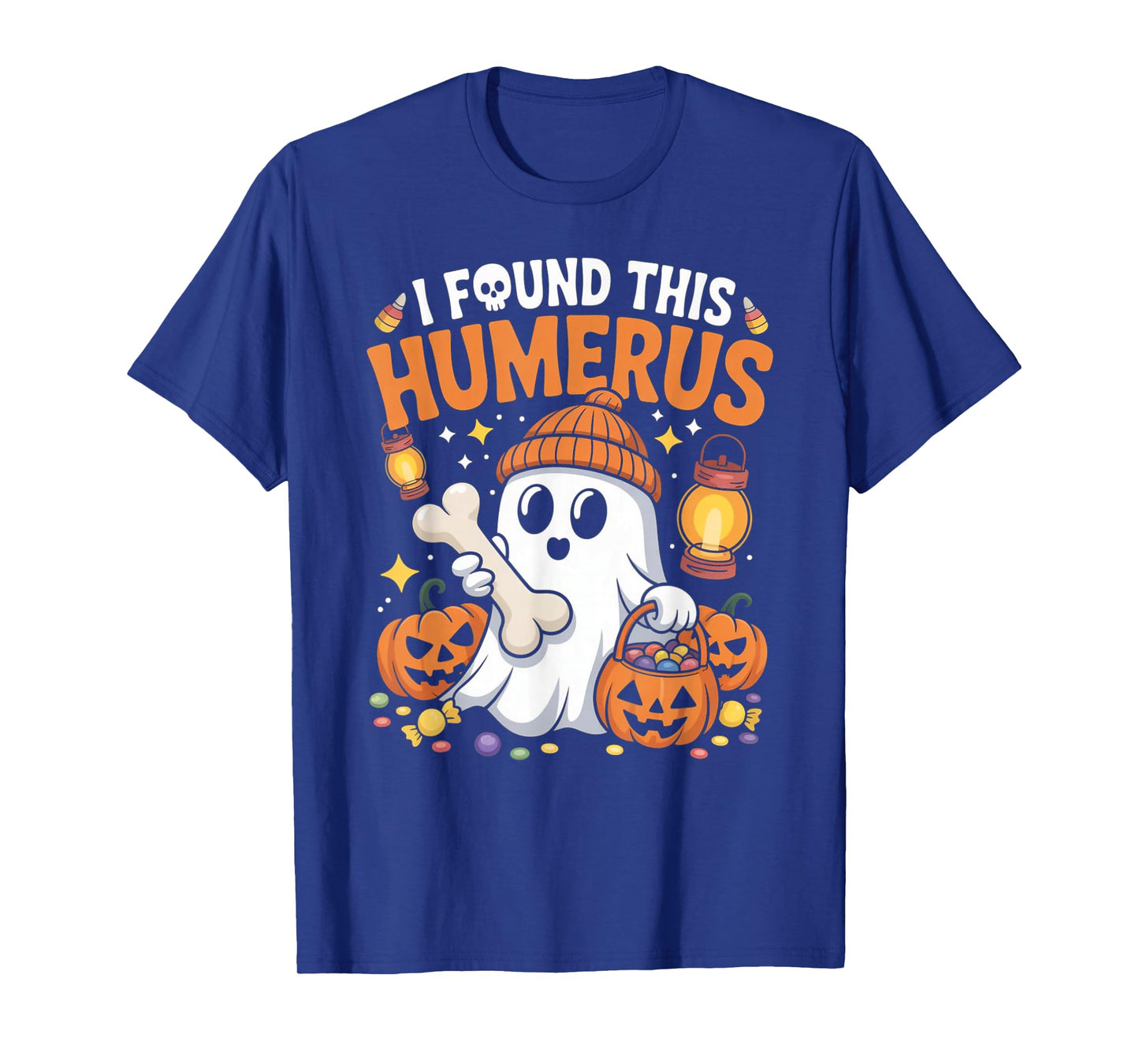 Ghost I Found This Humerus Halloween Skeleton Women Gifts T-Shirt