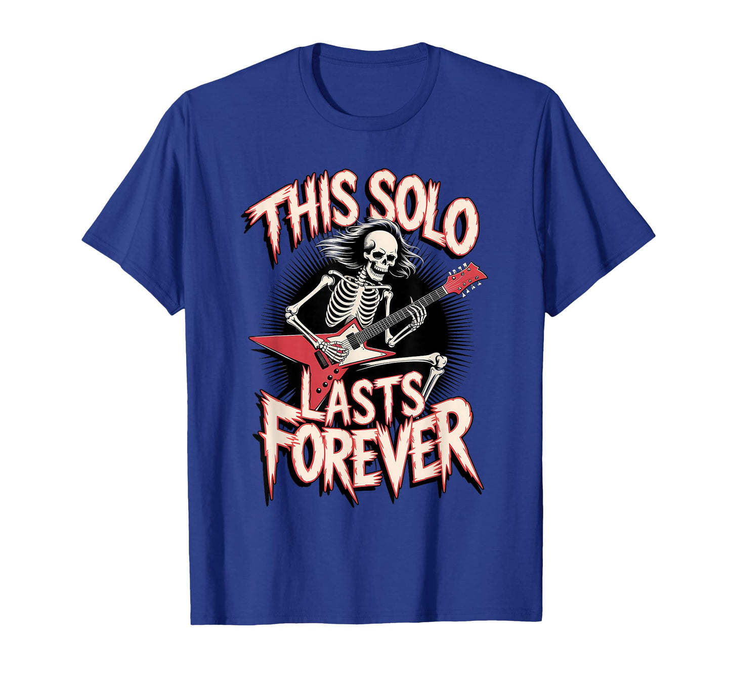 Skeleton Guitarist Halloween Funny Spooky Musician T-Shirt
